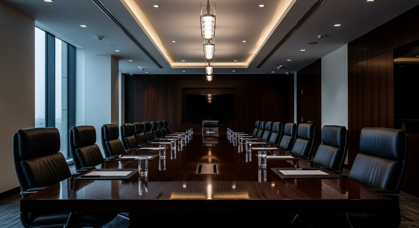 Executive team working through a leadership planning session in a boardroom